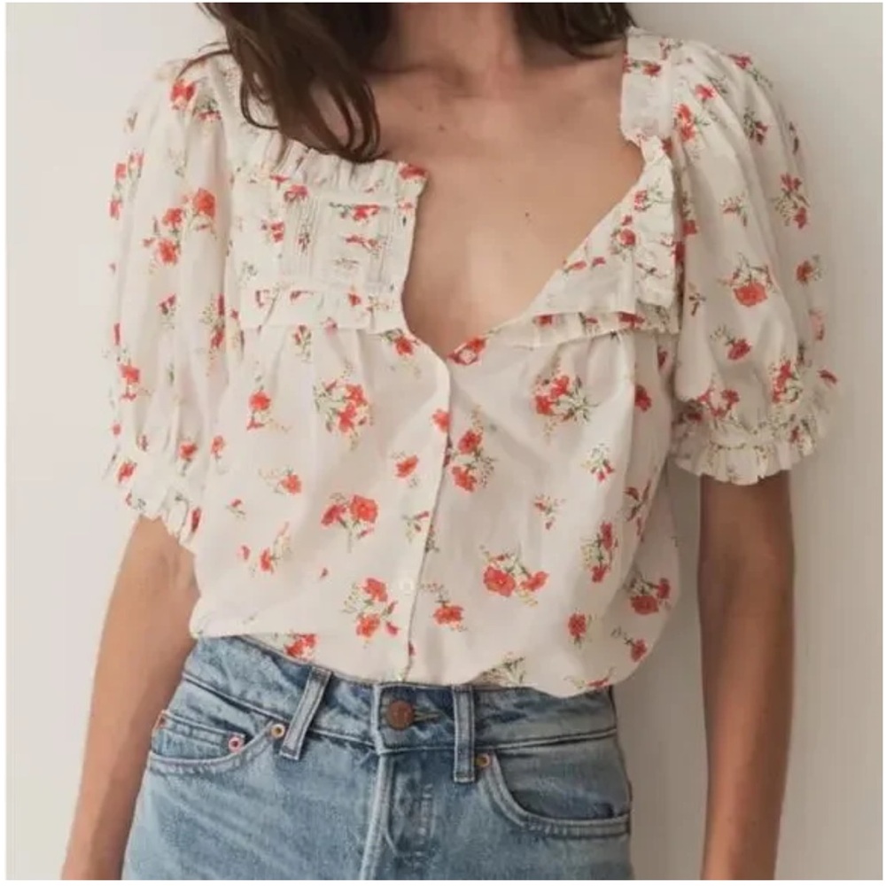Doen Farley Top in Sweet Abelia